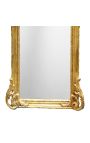 Miroir psyché de style Louis XVI doré avec deux miroirs