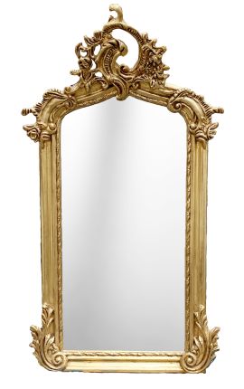 Louis XVI style rectangular mirror - 102 cm x 53 cm