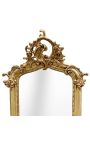 Miroir rectangulaire de style Louis XVI doré - 102 cm x 53 cm