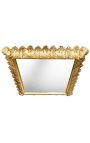 Μπαρόκ τετράγωνος καθρέφτης από χρυσό ξύλο με φύλλα ακάνθου - 66 cm x 66 cm