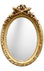 Grand Baroque mirror gilt oval Louis XVI style brothels parks