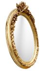 Grand Baroque mirror gilt oval Louis XVI style brothels parks