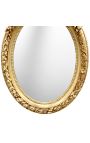 Grand Baroque mirror gilt oval Louis XVI style brothels parks