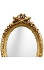 Grand Baroque mirror gilt oval Louis XVI style brothels parks