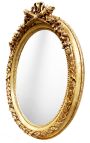 Grand Baroque mirror gilt oval Louis XVI style brothels parks