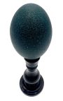 Emu's egg on a wooden black baluster stand