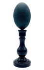 Emu's egg on a wooden black baluster stand