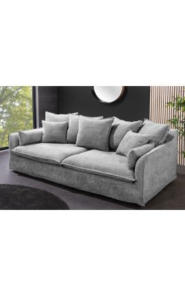Sofa 3 lugares CELESTE curled gris terciopelo