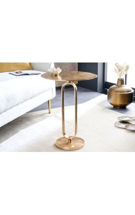 Side table BENI in metal golden color