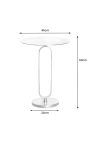 Side table BENI in metal silver color