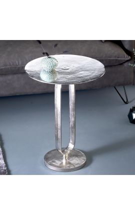 Side asztal BENI fém ezüst színben