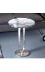 Приставной столик BENI в металле серебристого цвета