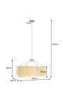 ANNI contemporary chandelier of 80 cm long metal gold color