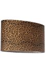 Paralume in velluto ovale con motivo stampato leopardo 60 cm