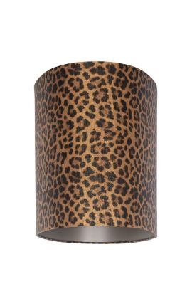 Ovalt sammetlampa med leopardmönster 60 cm