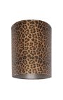 Ovale fluwelen lampenscherm met leopardafdruk 60 cm