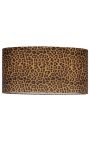 Abat-jour ovale velours imprimé léopard 60 cm