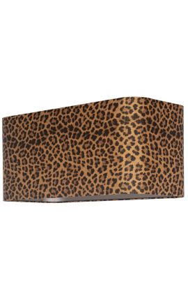 Lámpara de terciopelo rectangular con patrón impreso de leopardo 55,5 cm