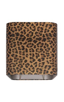 Rectangular velvet lampshade with leopard printed pattern 55.5 cm