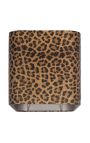 Правоъгълен кадифен абажур с леопардов принт 55.5 cm