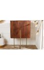 Vysoká skříňka GABBY Mangové dřevo se zlatým podkladem - 125 cm