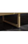 4 døra GABBY mango klesbord med svart marmor topp - 160 cm