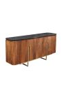 4-porta GABBY manga sideboard com topo de mármore preto - 160 cm