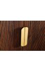 4 ajtós GABBY mangó tálalószekrény fehér márványlappal - 180 cm