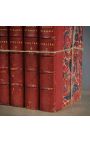 Set of 5 old red books 19th century