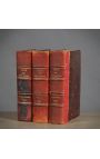 Set of 3 old red books 19th century