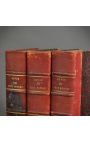 Set of 3 old red books 19th century