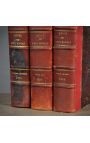 Set of 3 old red books 19th century