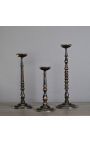 Set of 3 balustre-type stands for spheres