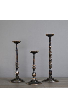 Conjunto de 3 soportes de tipo balustre para esferas