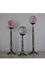 Set of 3 balustre-type stands for spheres