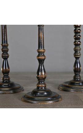 Conjunto de 3 soportes de tipo balustre para esferas