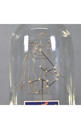 Glaskuppel am Zodiac (Wasser) auf holzbasis montiert