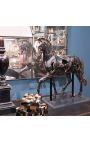 Grande sculpture "Cheval de Monti" sur support