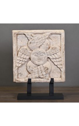 Basrelief af sandsten "seraphim" på sort base