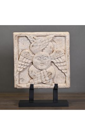 Sandstein bas-Relief "die Seraphim" auf schwarzer basis