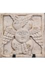 Sandstone bas-Relief "the Seraphim" on black base