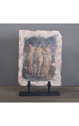 Gran fragmento de fresco etrusco "Venus al Baño" piedra de arena