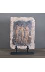 Large fragment of Etruscan fresco "Venus to the Bath" sand stone