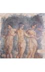 Groot fragment Etruskisch fresco "Venus naar het bad" zandsteen