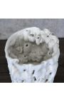 Sculpture "Organic printing" white ceramic