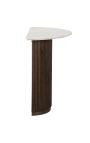 YONN half round console with white marble top - 90 cm