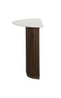 YONN half round console with white marble top - 90 cm