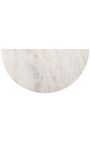 Console demi-lune YONN avec plateau en marbre blanc - 90 cm