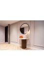 YONN half round console with white marble top - 90 cm