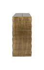 GLASTON Console in ottone dorato spazzolato con forme geometriche